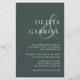 Minimalistische stylische Typografie-Einladung Flyer