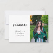 Minimalistische Stylish Foto Graduation Party Einladung (Vorderseite)