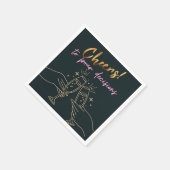 Minimalistische Stylish-Goldjubeln, um Entscheidun Serviette (Ecke)