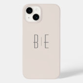 Minimalistische Stylish Monogram iPhone Case (Rückseite)