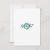 Minimalistische Succules Wedding RSVP Cards (Rückseite)