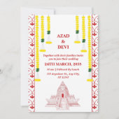 Minimalistische südindische Hochzeit Einladung (Vorderseite)