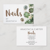 Minimalistische Sukkuläre Pflanze Nägel Visitenkarte (Vorne/Hinten)
