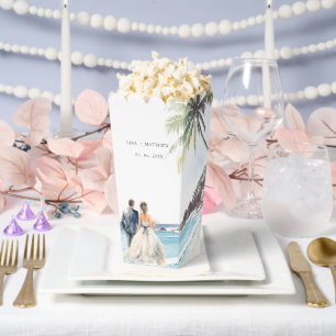 Minimalistische Summer Beach Hochzeit in Urlaubsor Geschenkschachtel