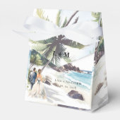 Minimalistische Summer Beach Hochzeit in Urlaubsor Geschenkschachtel (Vorderseite)