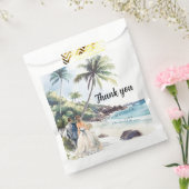 Minimalistische Summer Beach Hochzeit in Urlaubsor Geschenktütchen (Versiegelt)