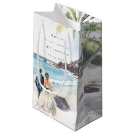 Minimalistische Summer Beach Hochzeit in Urlaubsor Kleine Geschenktüte