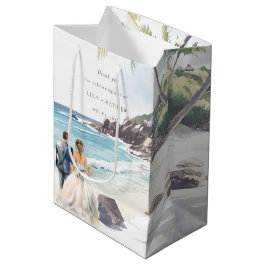 Minimalistische Summer Beach Hochzeit in Urlaubsor Mittlere Geschenktüte