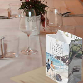 Minimalistische Summer Beach Hochzeit in Urlaubsor Mittlere Geschenktüte