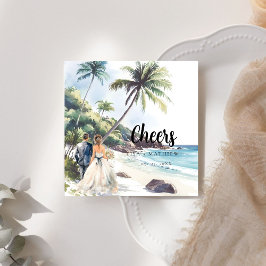 Minimalistische Summer Beach Hochzeit in Urlaubsor Serviette