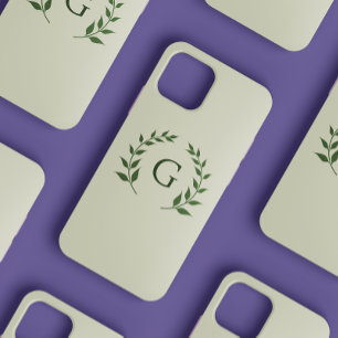 Minimalistische süße Olivenzweig-Typografie iPhone 12 Hülle