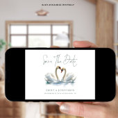 Minimalistische Swan Script Wedding Save The Date