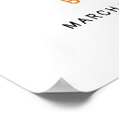 Minimalistische Sweet Orange Citrus Baby Dusche Wi Poster (Ecke)