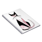 Minimalistische symmetrische Katze zeichnend Notizblock (Rechte Seite)