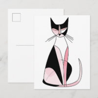 Minimalistische symmetrische Katzzeichnung