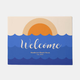 Minimalistische Szene des Sonnenuntergangs im Ozea Fußmatte