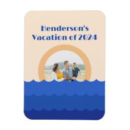 Minimalistische Szene des Sonnenuntergangs im Ozea Magnet