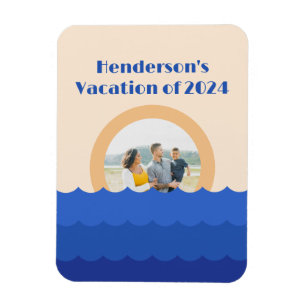 Minimalistische Szene des Sonnenuntergangs im Ozea Magnet