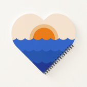 Minimalistische Szene des Sonnenuntergangs im Ozea Notizblock (Rückseite)