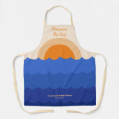 Minimalistische Szene des Sonnenuntergangs im Ozea Schürze (Vorderseite)