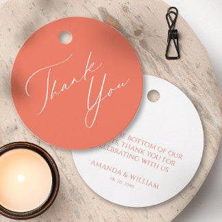 Minimalistische Tags für die Gastgeschenk Hochzeit Geschenkanhänger