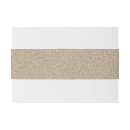 Minimalistische Tan Linen Textur Schwarze Skript Einladungsbanderole (Rückseitenbeispiel)