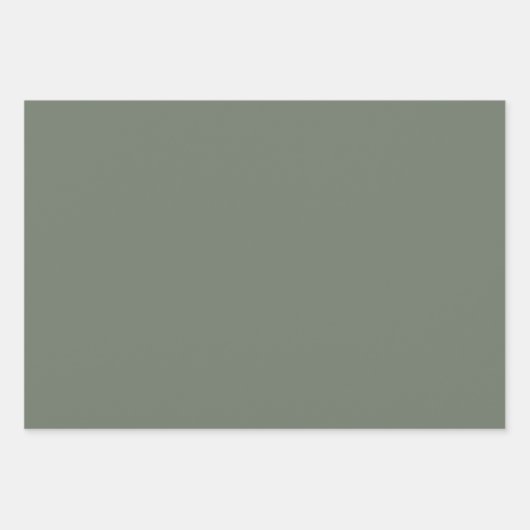 Minimalistische Tanne Spruce Green solide schlicht Geschenkpapier Set (Vorderseite 2)