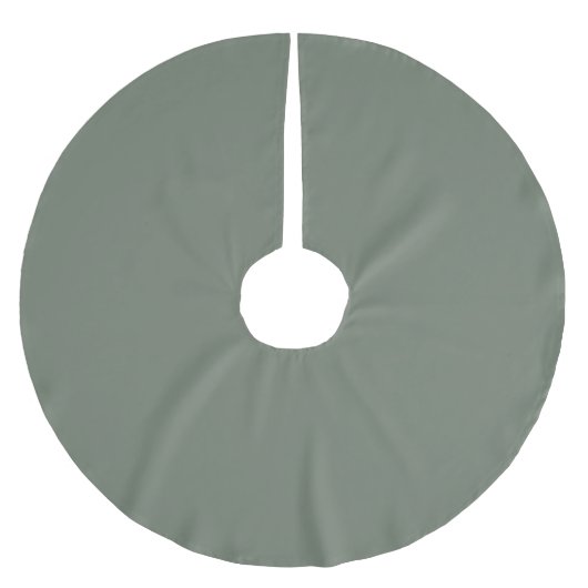 Minimalistische Tanne Spruce Green solide schlicht Polyester Weihnachtsbaumdecke (Vorderseite)