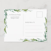 Minimalistische Tannenbaum-Weihnachtskarte Postkarte (Rückseite)