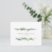Minimalistische Tannenbaum-Weihnachtskarte Postkarte (Stehend Vorderseite)