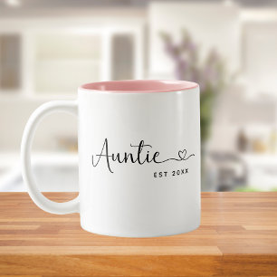 Minimalistische Tante etablierte elegante Schrift  Zweifarbige Tasse