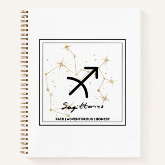 Minimalistische Tasche von Zodiac Sagittarius Notizblock