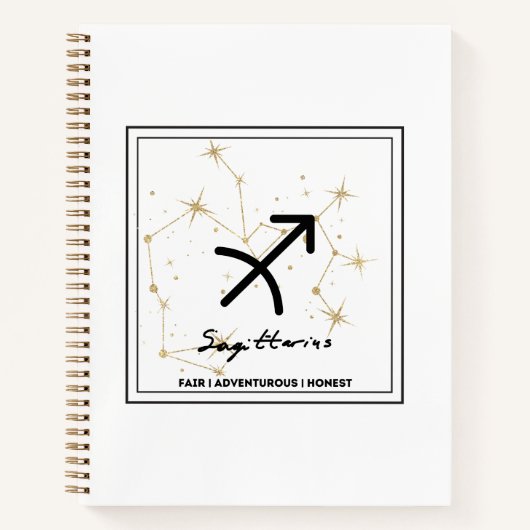 Minimalistische Tasche von Zodiac Sagittarius Notizblock (Vorderseite)