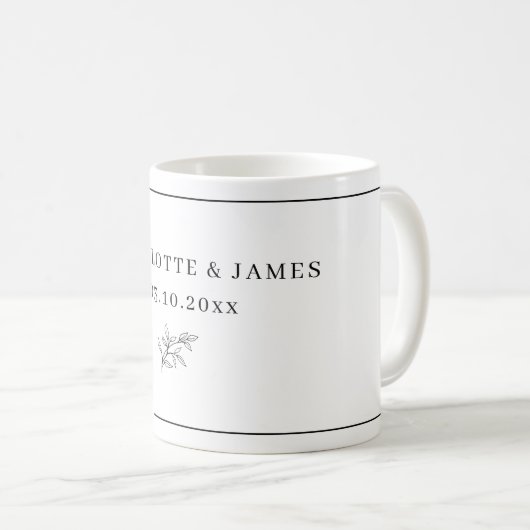 Minimalistische Tasse an der Grenze (VorderseiteRechts)