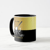Minimalistische Tasse für die elegante Golf Monogr (Vorderseite Links)