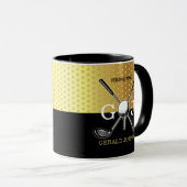 Minimalistische Tasse für die elegante Golf Monogr (VorderseiteRechts)