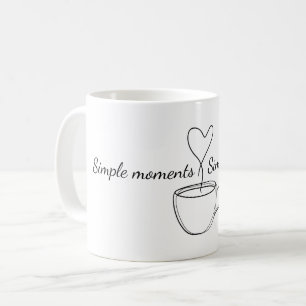 ☕ Minimalistische Tasse für gemütliche Seelen 💭❤️