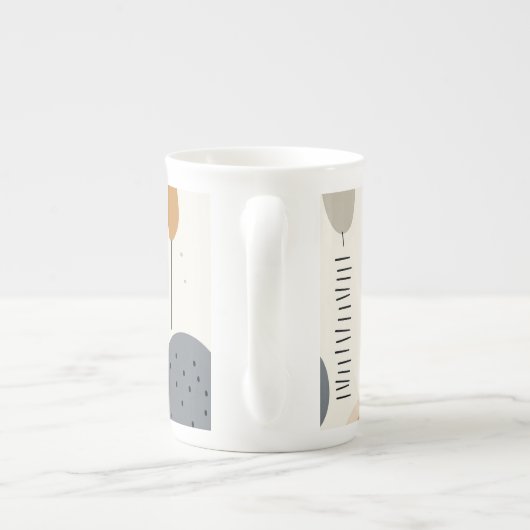 Minimalistische Tasse im Boho-Stil (Rückseite)