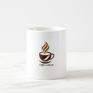 Minimalistische Tasse Kaffee Mit Mir Keramikbecher