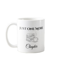 Minimalistische Tasse 'Nur noch ein Kapitel' Buch