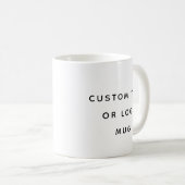 Minimalistische Tasse von benutzerdefinierten Text (VorderseiteRechts)