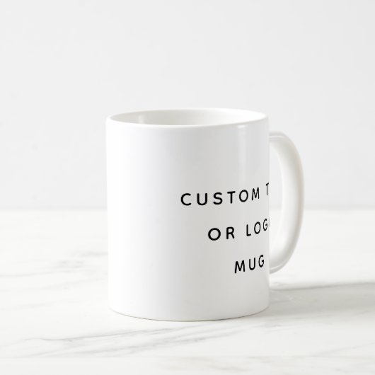 Minimalistische Tasse von benutzerdefinierten Text (VorderseiteRechts)