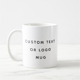Minimalistische Tasse von benutzerdefinierten Text
