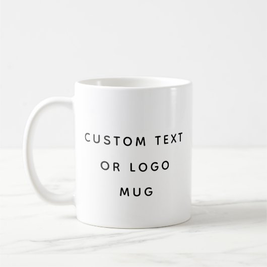 Minimalistische Tasse von benutzerdefinierten Text (Links)