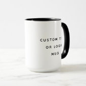 Minimalistische Tasse von benutzerdefinierten Text (VorderseiteRechts)