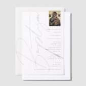 Minimalistische Taufe Christi griechisch-orthodox Pergament Einladungen (Versetzt)