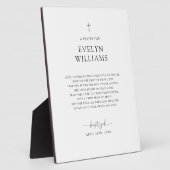 Minimalistische Taufe Gebet Personalisierte Tablet Fotoplatte (Seite)