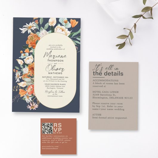 Minimalistische Taupe-Hochzeitdetails Begleitkarte