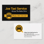 Minimalistische Taxibestuhlung Visitenkarte (Vorne/Hinten)