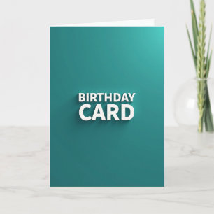 Minimalistische Teal-Geburtstagskarte Karte